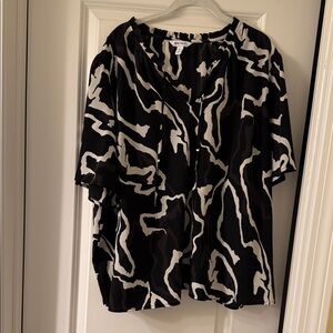 Black patterned blouse